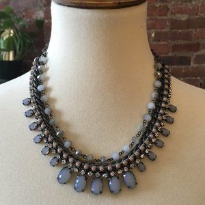 NWT LOFT necklace purple / pink / silver / grey